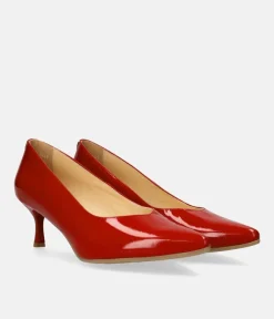 Bioeco Red Patent Leather Stiletto Heels
