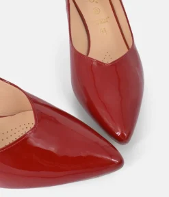 Bioeco Red Patent Leather Stiletto Heels