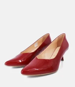 Bioeco Red Patent Leather Stiletto Heels