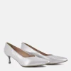 Bioeco Silver Shimmer Leather Stiletto Heels