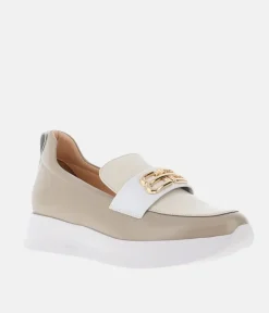 Bioeco Smart Beige Patent Casual Loafers