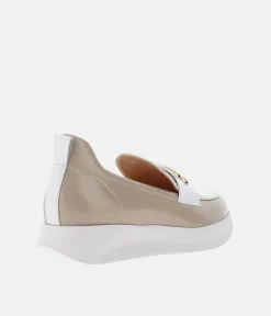 Bioeco Smart Beige Patent Casual Loafers