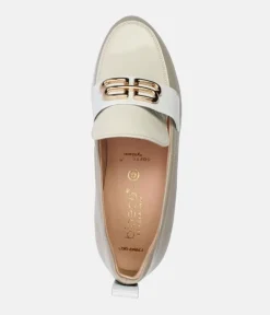 Bioeco Smart Beige Patent Casual Loafers