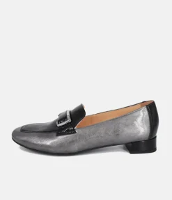 Bioeco Sophisticated Grey/Black Patent Loafers