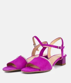 Bioeco Stylish Fuchsia Pink Low Block Heel Sandals