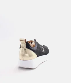 Bioeco Stylish Navy Shimmer Lace Up Trainers