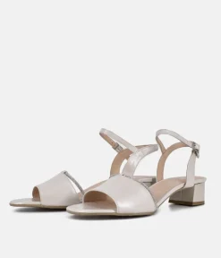 Bioeco Stylish Pearl Low Block Heel Sandals