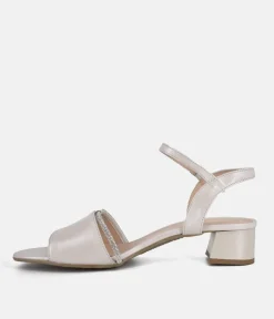 Bioeco Stylish Pearl Low Block Heel Sandals
