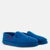 Blue Alpine Felt Closed-Back Slippers