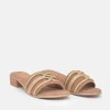BOTTEGA Suede and Crystal Rope Embellished Slip On Sandal
