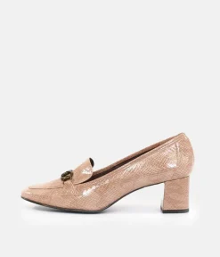 Brenda Zaro Chic Beige Block Heel Loafer