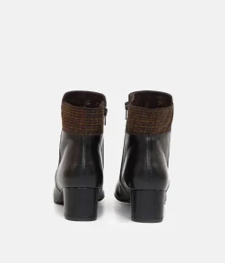 Brenda Zaro Classic Black Leather Ankle Boots