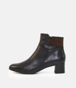 Brenda Zaro Classic Black Leather Ankle Boots