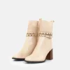 Brenda Zaro Deluxe Tall Beige Ankle Boots