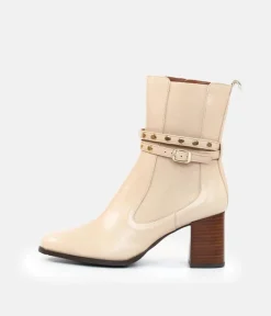Brenda Zaro Deluxe Tall Beige Ankle Boots