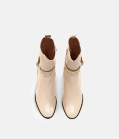 Brenda Zaro Deluxe Tall Beige Ankle Boots