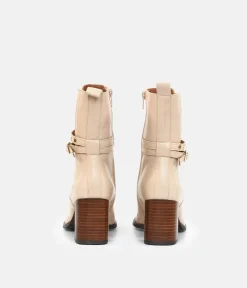 Brenda Zaro Deluxe Tall Beige Ankle Boots