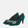Brenda Zaro Glamorous Green Bow Heels