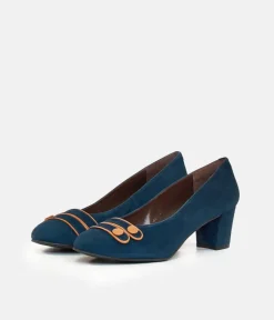 Brenda Zaro Premium Navy Suede Heels