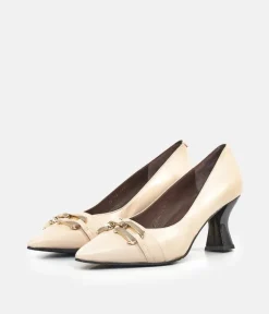 Brenda Zaro Stylish Beige Midi Heels