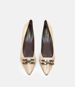 Brenda Zaro Stylish Beige Midi Heels