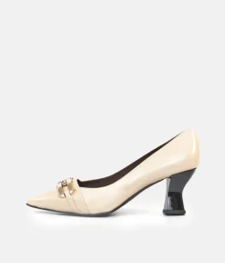 Brenda Zaro Stylish Beige Midi Heels
