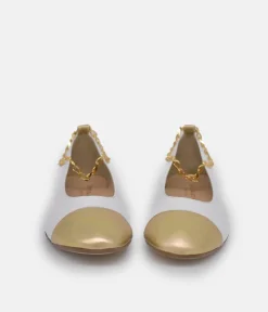 BRUNATE Luxe Gold Link Flats