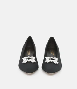 BRUNATE Plush Black Low Heels