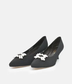 BRUNATE Plush Black Low Heels
