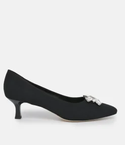 BRUNATE Plush Black Low Heels