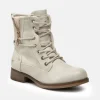 Casual Cosy Lined Mustang Ice White Ankle Boots