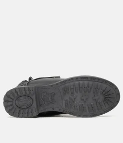 Casual Cosy Lined Mustang Black Ankle Boots