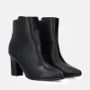 Chic Black Block Heel Ankle Boots