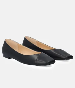 Chic Black Square Toe Ballet Flats
