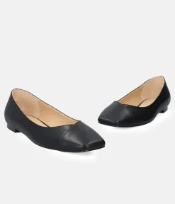 Chic Black Square Toe Ballet Flats