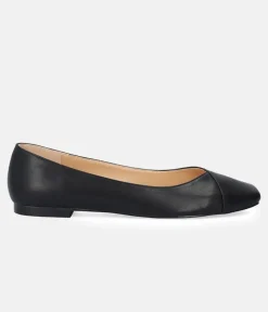 Chic Black Square Toe Ballet Flats