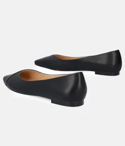 Chic Black Square Toe Ballet Flats