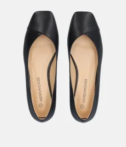 Chic Black Square Toe Ballet Flats