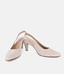 Cinderella Shoes Beatiful Beige Suede Slingbacks