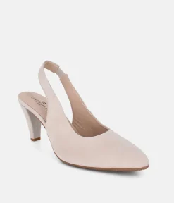 Cinderella Shoes Beatiful Beige Suede Slingbacks