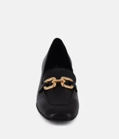 Cinderella Shoes Black Leather Luxe Loafers