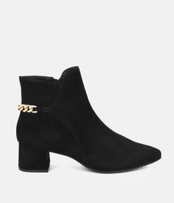 Cinderella Shoes Chic Black Suede Ankle Boots