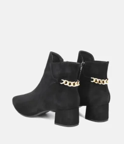 Cinderella Shoes Chic Black Suede Ankle Boots