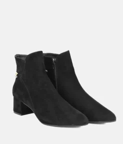 Cinderella Shoes Chic Black Suede Ankle Boots