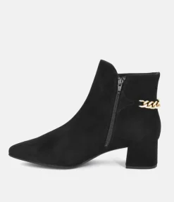 Cinderella Shoes Chic Black Suede Ankle Boots