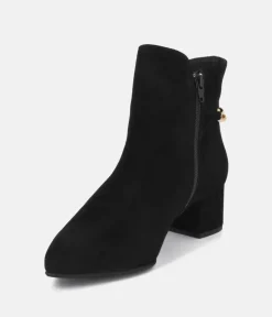 Cinderella Shoes Chic Black Suede Ankle Boots