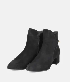 Cinderella Shoes Chic Black Suede Ankle Boots