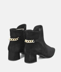 Cinderella Shoes Chic Black Suede Ankle Boots