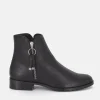 Cinderella Shoes Classic Black Leather Ankle Boots