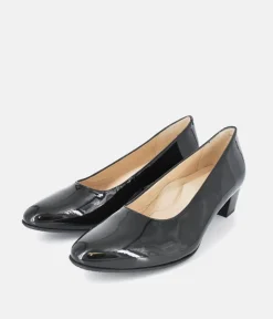 Cinderella Shoes Classic Soft Black Patent Court Shoes